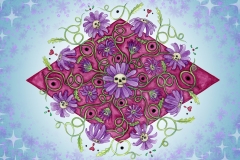 SkullFlowerMandalaPinkDiamond